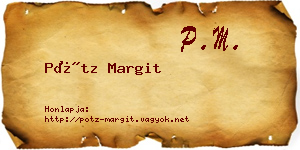 Pótz Margit névjegykártya